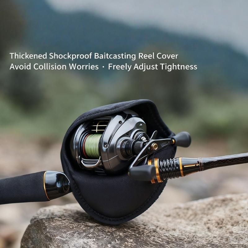 Portable Fishing Reel Bag Baitcasting Fishing Reel Protective Case Bag Protector Soft Casting Reel Protective Bag