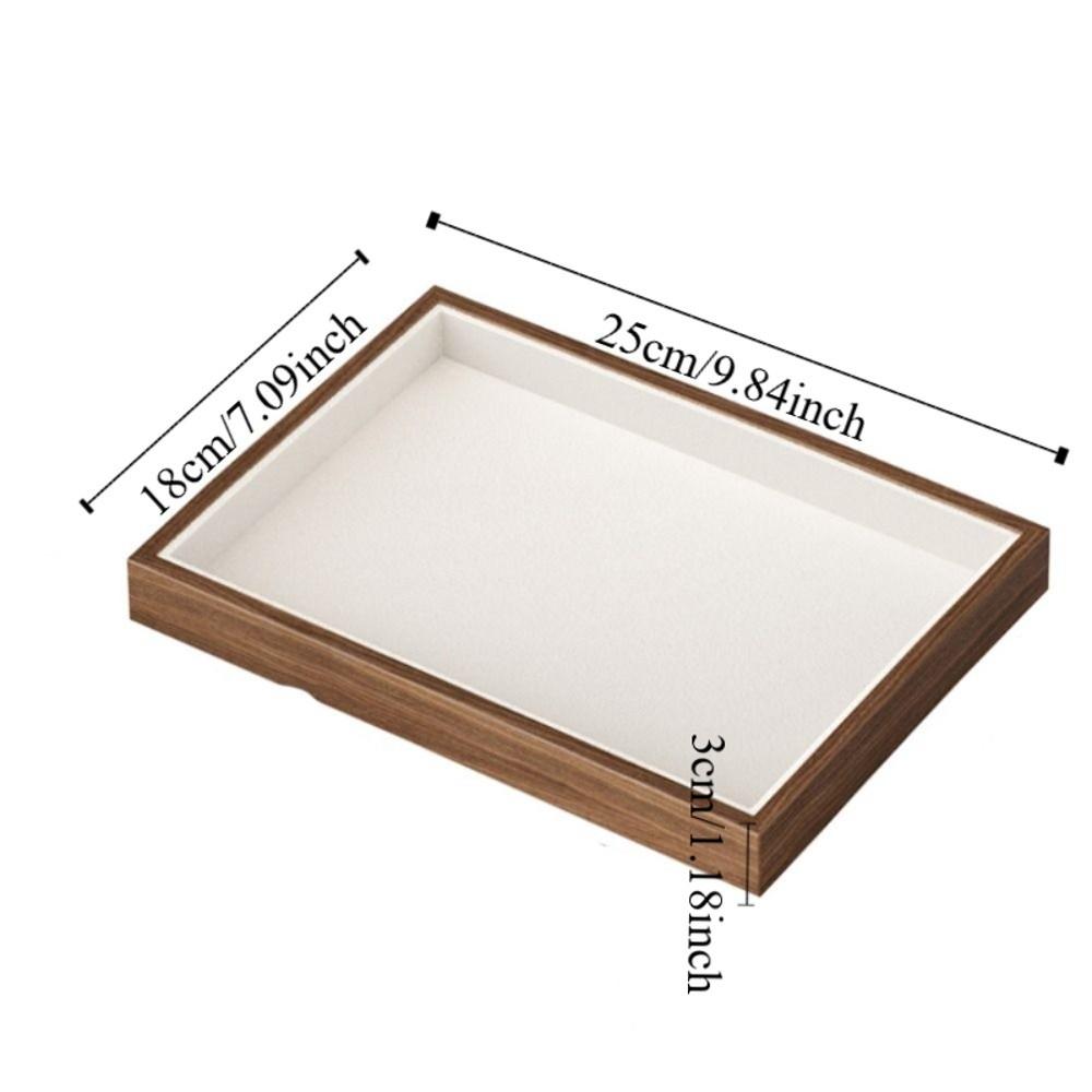 Velvet Ring Earring Holder Exquisite Jewelry Display Tray Multipurpose Wood Rings Tray  Desk