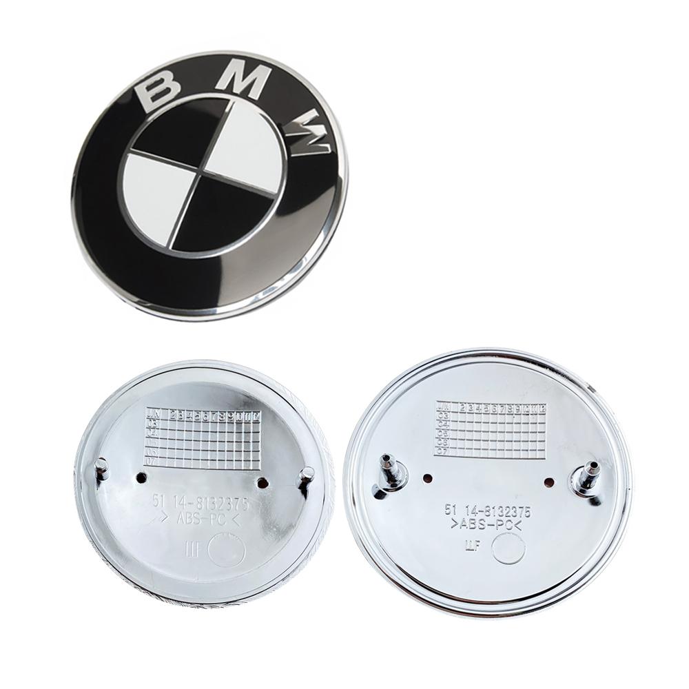 

2pcs 82mm 74mm Car Emblem Badge Hood Front Rear Trunk Logo For Bmw E46 E39 E38 E90 E60 Z3 Z4 X3 X5 X6 51148132375 2pcs 82mm чорний білий колір