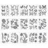5Pcs Reusable PET Painting Templates 6.7x5In Butterfly/Flower/Leaf Stencils For Kids Drawing Scrapbooking Journal Album