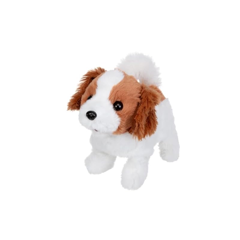 IWAYA Electric Animal Dog Plush Toy: Walks with a Wagging Tail, Lies Down and Barks. Piccoline Kooikerhondjem (ST Mark Certified). Suitable for Ages 3