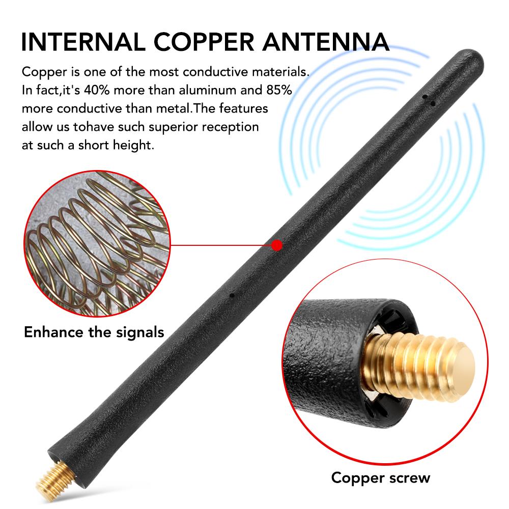 Din Male Antenna Universal Car FM AM Antenna - High Flexible Rubber ...