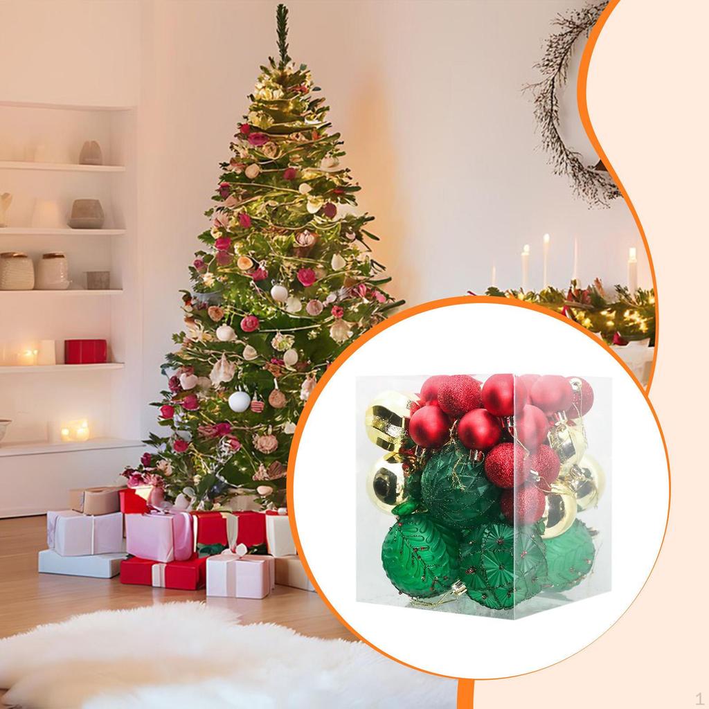 36 Stück Weihnachtsbaumhänge Dekorationen Weihnachtsdeko Dekorative Kugeln Christbaumkugeln für Kranz