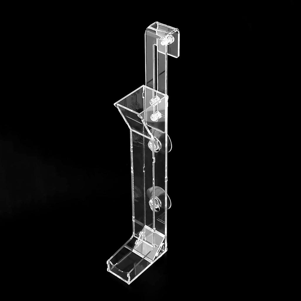 Acryl Garnelen Futterröhrchen, Garnelen Futterspender Transparente Glas Garnelen Futter Schale Tablett mit Saugnäpfen für Fischglas Aquarium Crystal Garnelen Krabben