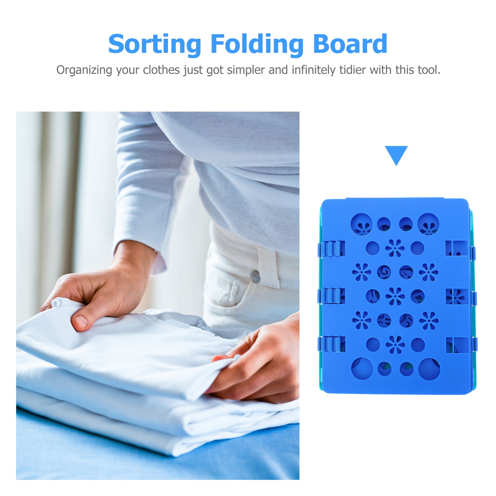 

Доска для складывания одежды Предотвращение складок Разглаживание Сортировка Массаж Папка Укладка Пластиковые футболки Одежда синий
