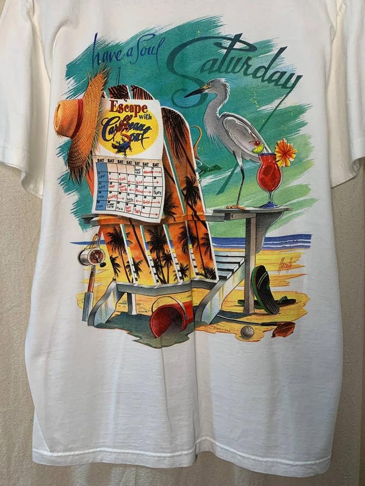 

2001 Jimmy Buffett Beach Caribbean Soul Short Sleeve T Shirt Full Size S5XL Unisex T-Shirt M