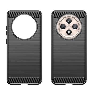 For Oppo Reno12 F 4G/Reno12 F 5G Case Carbon Fiber Texture TPU Brushed Phone Cover