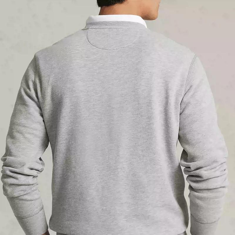 Polo Ralph Lauren FW22 Bear Print Crewneck Long Sleeve Sweatshirt Men sweatshirt Gray MNPOKNI16822128-020