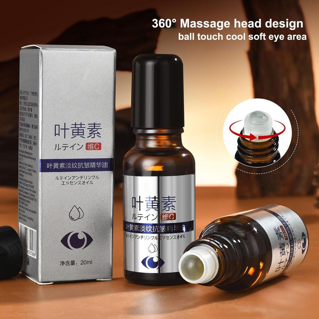 Lutein Anti-Falten-Öl-Augencreme Entsalzt feine Linien Befeuchtet Befeuchtet Massageball-Augencreme 20 ml