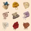 Korean-Style Hand-Knitted Wool Hat for Newborns – Warm, Windproof, and Ear-Protective for Boys and Girls.