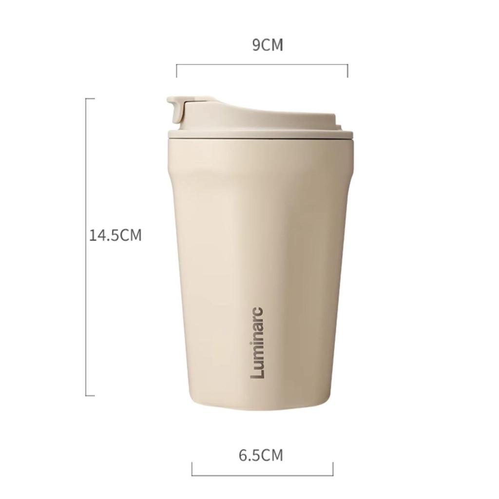 Luminarc Stainless Steel Thermal Travel Mug for Students, Home, Office - Unisex Portable Coffee Cup