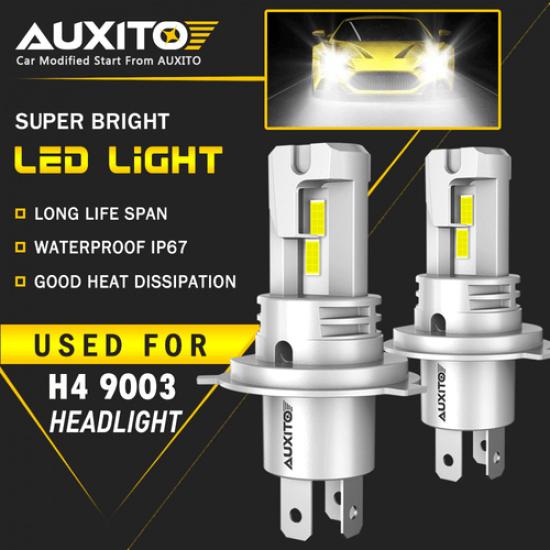 9003 H4 HB2 LED Headlight Bulbs Kit 30000LM Hi/Lo Beam Bright White M6 EA