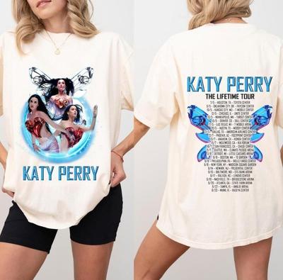 Katy Perry Tour 2025 Todas las Tallas Unisex Regalo Para Él, Para Ella, Camiseta Unisex Color Arena