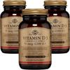 Solgar Vitamin D3 (Cholecalciferol) 2200 IU Vegetable Capsules 100 Tablets 3 Pcs
