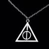Rotatable Harry Potter Luna Deathly Hallows Triangle Alloy Necklace