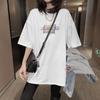 [Rear Bag Collar] Cotton Short-sleeved T-shirt Women's Medium and Long Large Size Loose 2025 New Summer