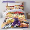 Dragon Ball Z Pattern Bedding,Quilt Set Quilt Cover Pillowcase Home Birthday Gift (1 * Duvet Cover + 2 * Pillowcase, Without Core)