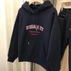 Sudadera con Forro Polar Unisex Streetwear con Capucha, Sudadera con Capucha Retro con Eslogan y Forro Polar, Capucha con Cordón y Bolsillo Canguro para Uso Diario y Capas