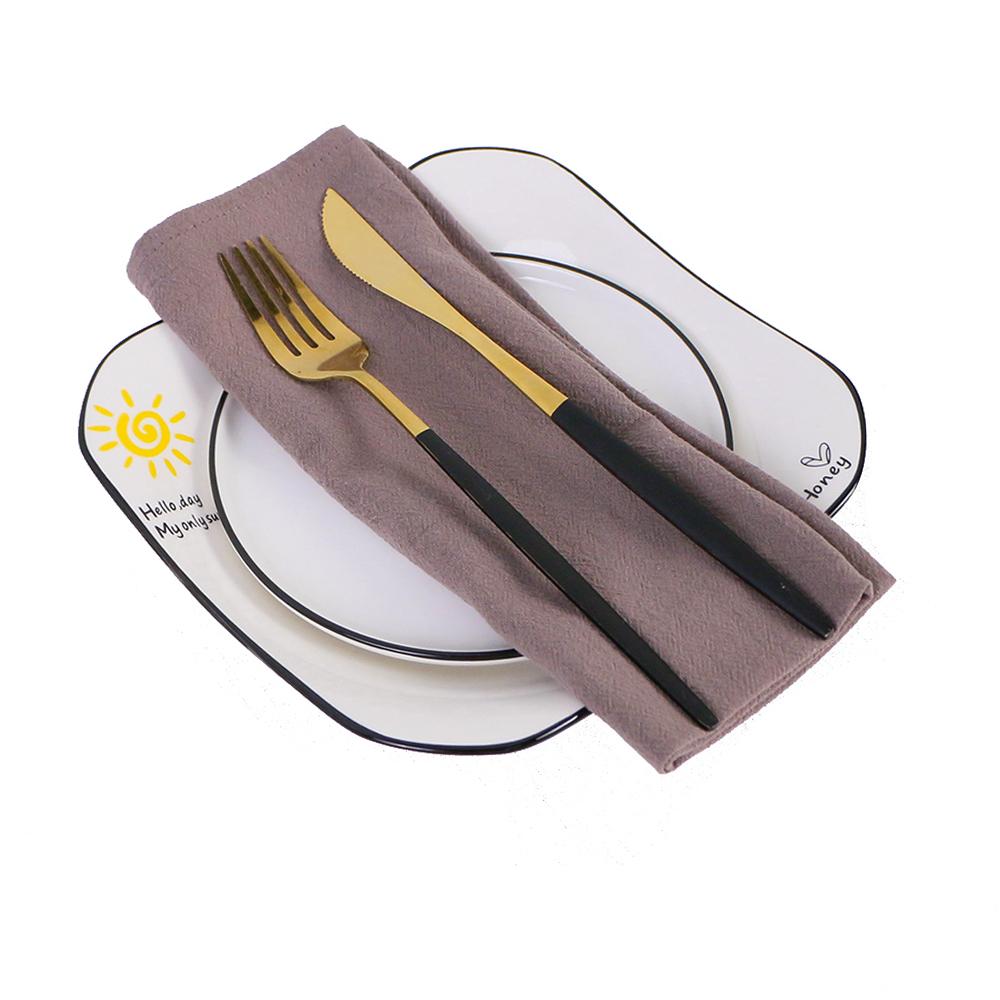 6 Pcs Serving Cloth Napkins 30x45cm Natural Cotton Fabric Serviette Kitchen Tea Table Towels for Wedding Decoration Baby Shower