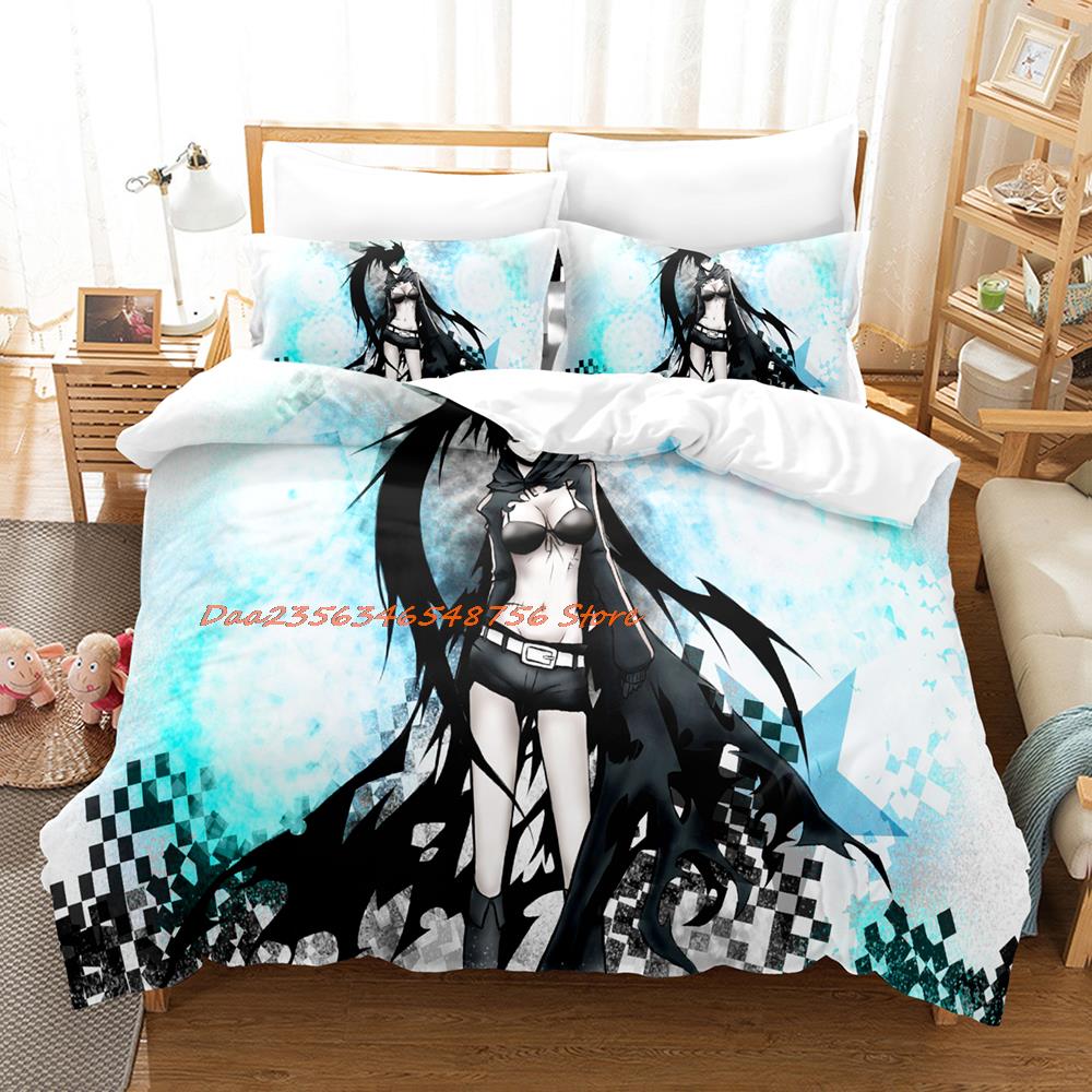 Black Rock Shooter Bedding Set Single Twin Full Queen King Size Bed Set Aldult Kid Bedroom Duvetcover Sets Anime Bed Sheet