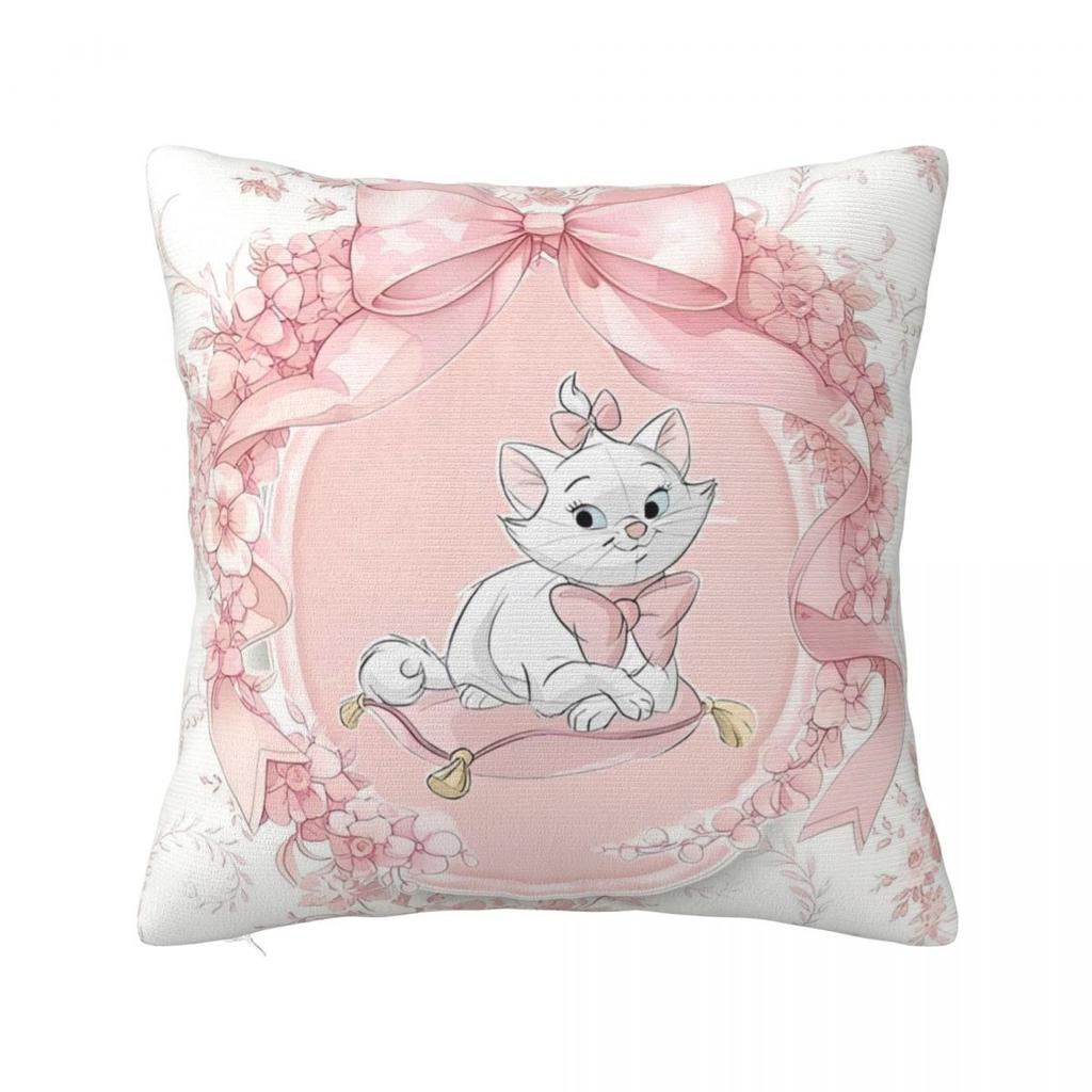 Love Marie Cat Throw Pillow Cover Polyester Decorative Pillow Vintage Pillowcase