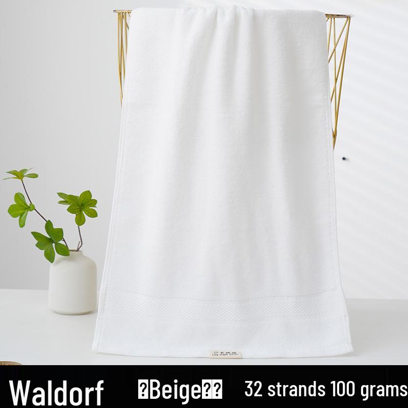 Thick Absorbent Pure Cotton Face Towel with Embroidered Logo for Adults