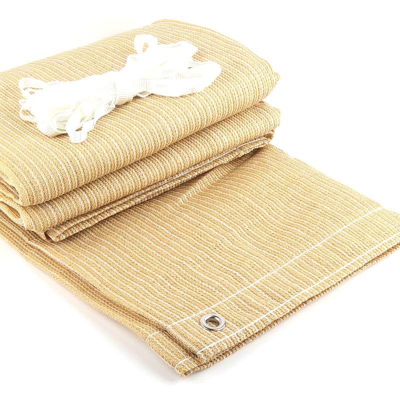Thicken Beige HDPE Anti-UV Sun Shade Net Home Garden Hotel Balcony Safety Fence Privacy Screen Canopy Shade Sails