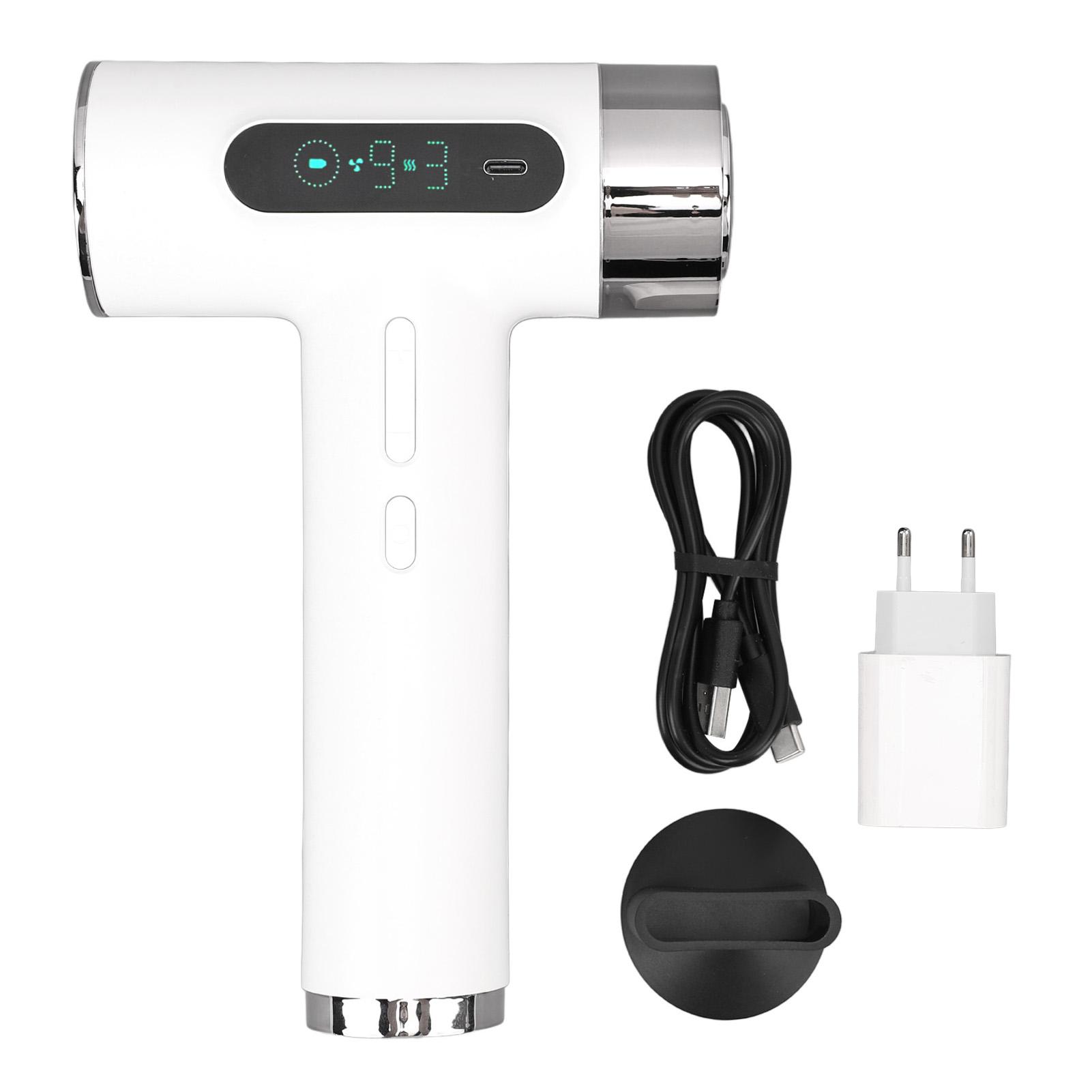 

Беспроводной фен для волос USB-перезаряжаемый 100000 об/мин высокоскоростной фен 300 Вт холодный горячий ветер фен для волос EU Plug