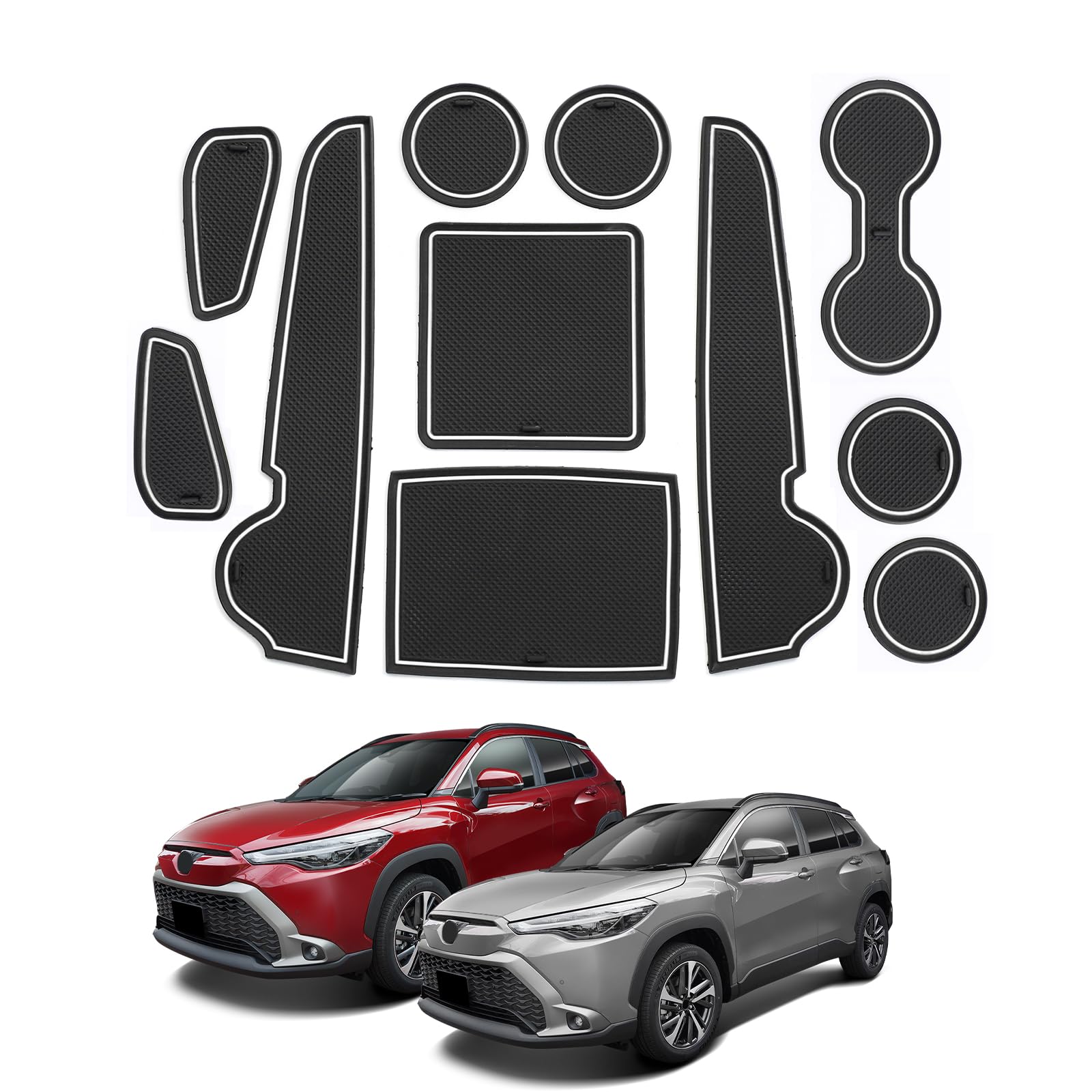 

SXCY 2021 Новый Toyota Corolla Cross 10 Серии Интерьер Резиновый Звукоизоляционный Кармашек Двери Специальный Шум Царапины Легкий Кастомный Коврик для Украшения Интерьера, белый