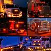 Truck LED Marker Inch Side Marker CTRICALVER Small Flush Mount Trailer Side 6 LED Indicator Universal LED Side Lights Lights, Red, Waterproof, 3/4