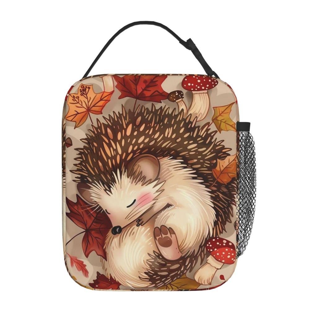 Hedgehog Animal Insulated Lunch Bag for Women Kids Portable Food Boxes Thermal Lunch Box Tote