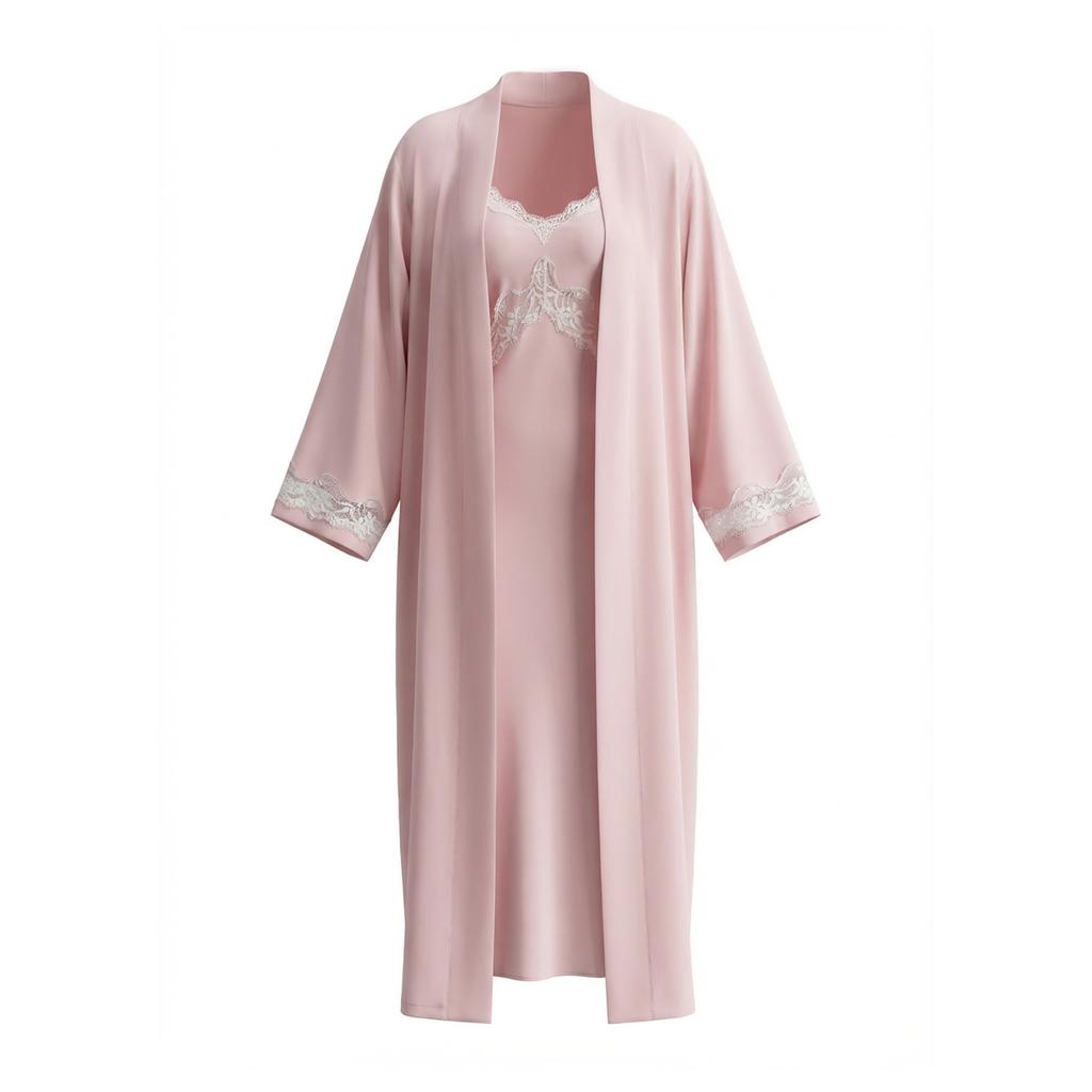 Women's pajamas set 1011 new nightgown high-end morning gown suspender nightdress women's two-piece set