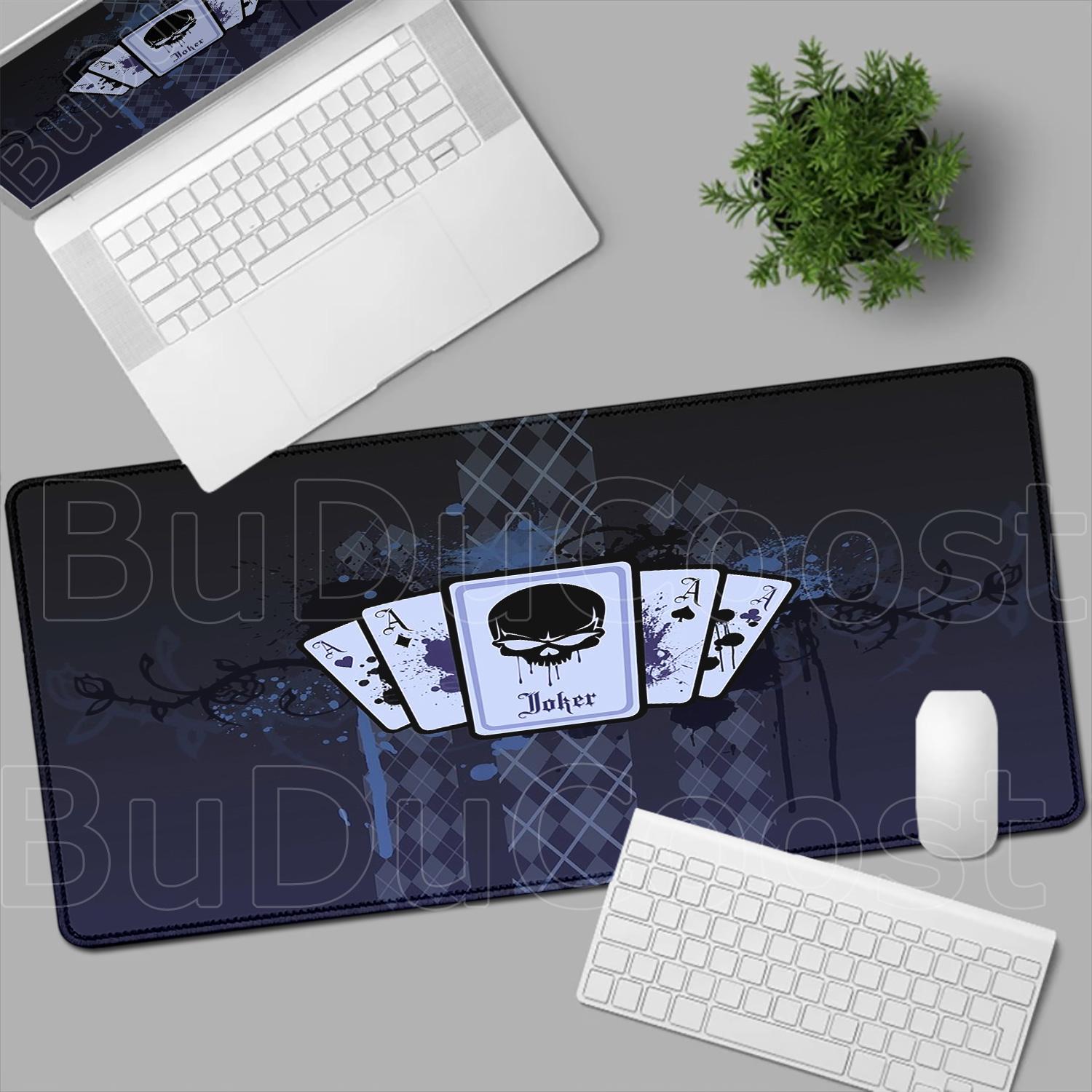

E-sports Game Poker Mouse Pad Large Computer Laptop Gamer Desk Mats XXL Rubber Anti-slip Gaming Keyboard Mousepad PC Accessories 600x300x2mm