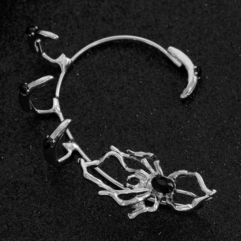 Spiders Design Ear Clip Without Piercing Comfortable Gothic Ear Accessory For Music Festivals Night Out
