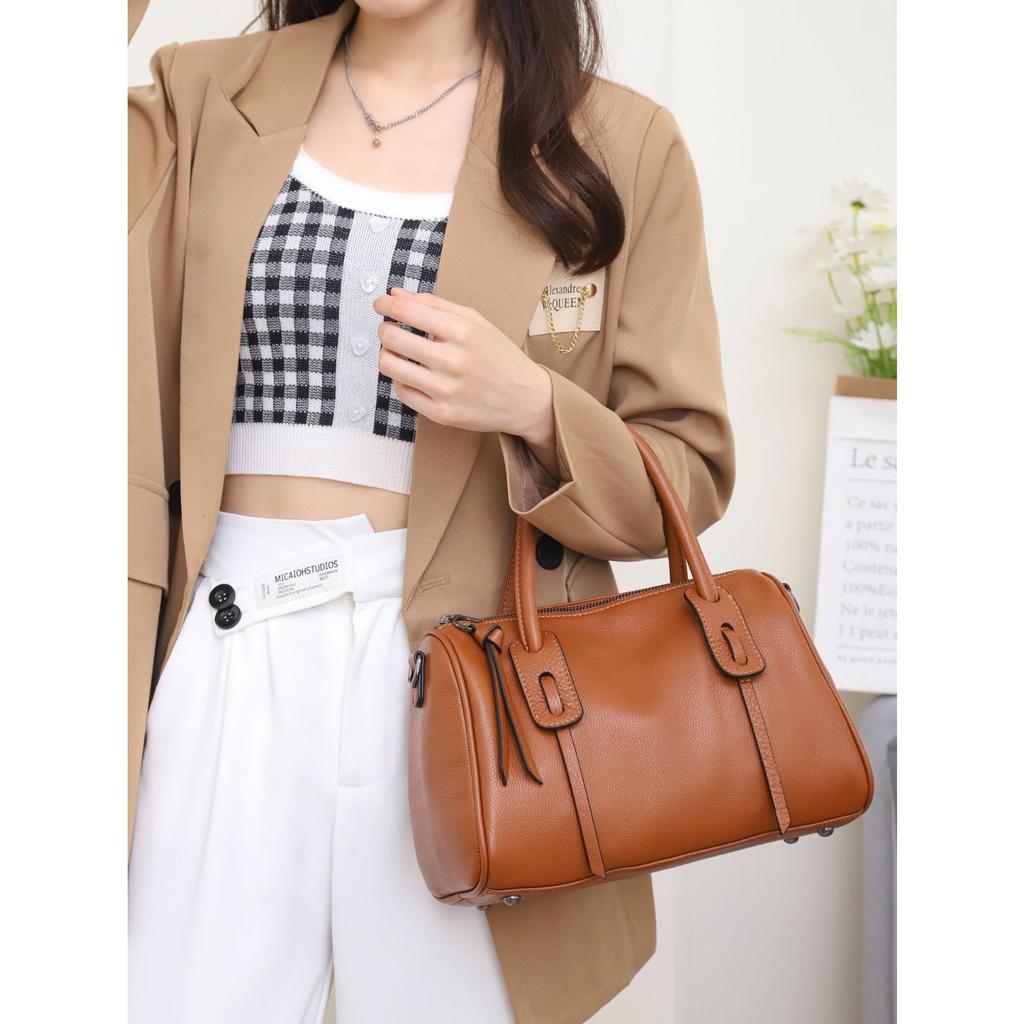 Cowhide Bag Crossbody Pillow Bag Fashion Women's Shoulder Practical Portable Soft Leather Bag