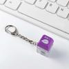 1Pcs Mechanical keyboard axis tester pendant Wooden fish button cap Colorful light decompression button keychain