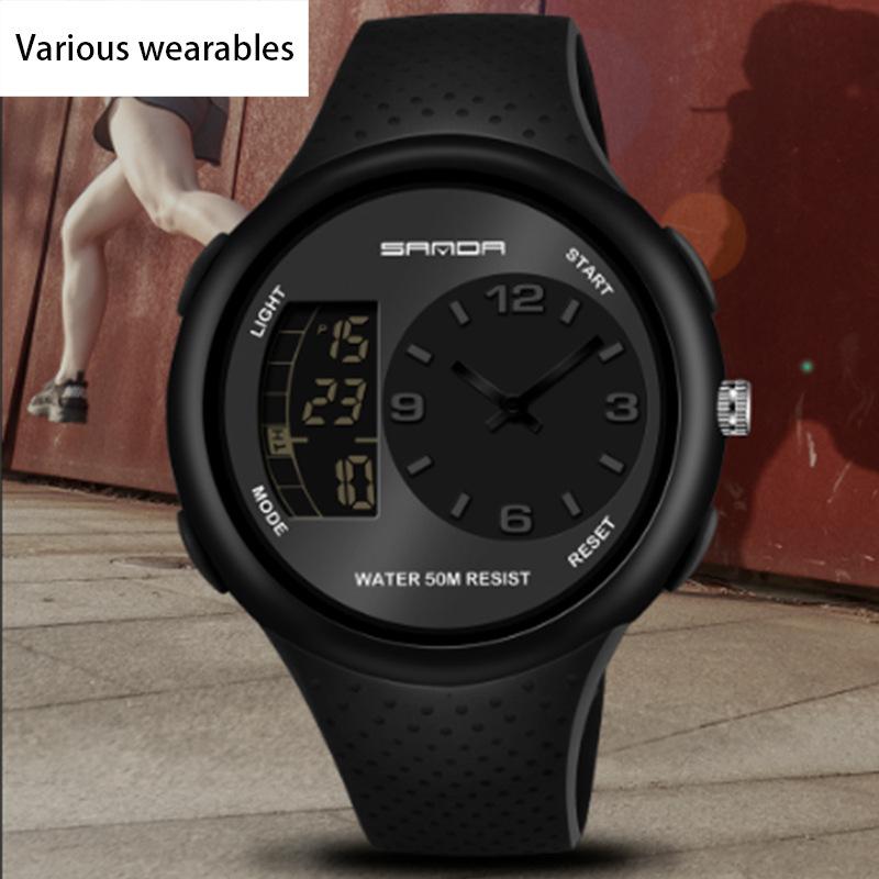 Men's Waterproof Student Watch Fashion Multi-functional Glow-in-the-dark Outdoor Sports Personality Electronic Watch