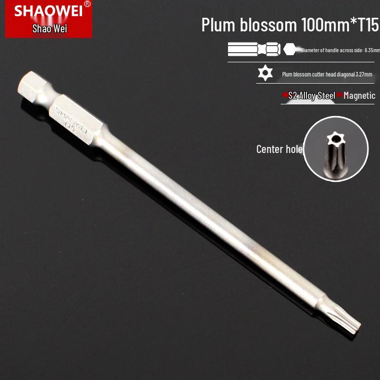 Magnetic 50mm Star Screwdriver & Hex Bit Set for Electric Drills