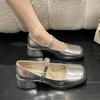 Fashion Women's High Heel Mary Jane Shoes 2025 Spring and Autumn New British Style Square Toe Thick-heeled Pumps for Women Zapatos Mujer