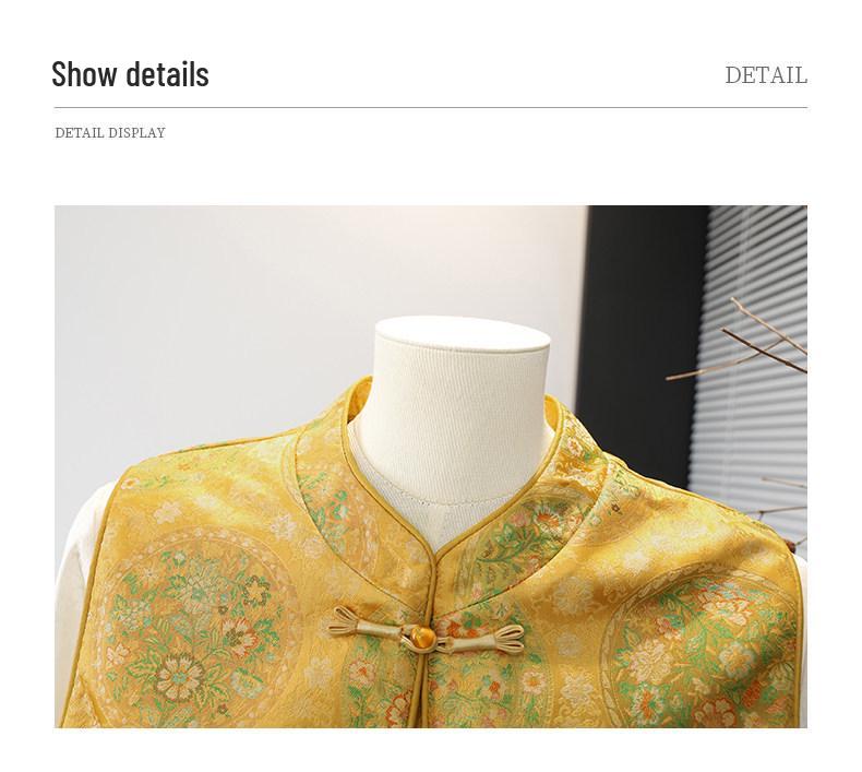 Floral Print Spring Vest: Fashionable Shawl for Middle-Aged and Elderly Women