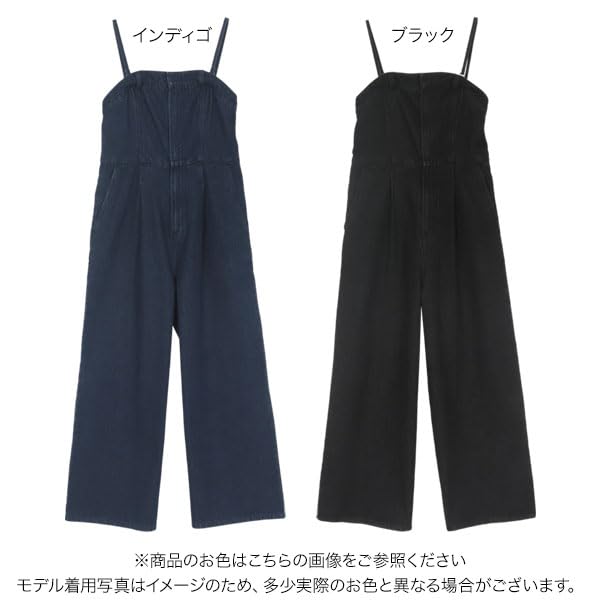 Kobe Lettuce Petitle Denim Petite Summer Clothes for Shorter Pants Size Petite Indigo Women's Overalls, Size, People, Wide-leg [E3508] L,