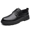 Fashion Autumn Winter English Platform Casual Derby Shoes for Men Fashion Casual New Designer Black Wedding Shoes Male Warm Cotton Shoes