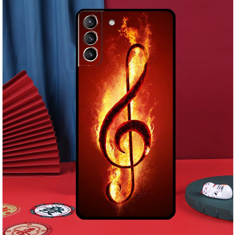 Treble Clef Music Note Phone Case For Samsung Galaxy S25 Ultra S9 S10 S20 S21 S22 Plus S23 FE S24 Ultra Back Cover