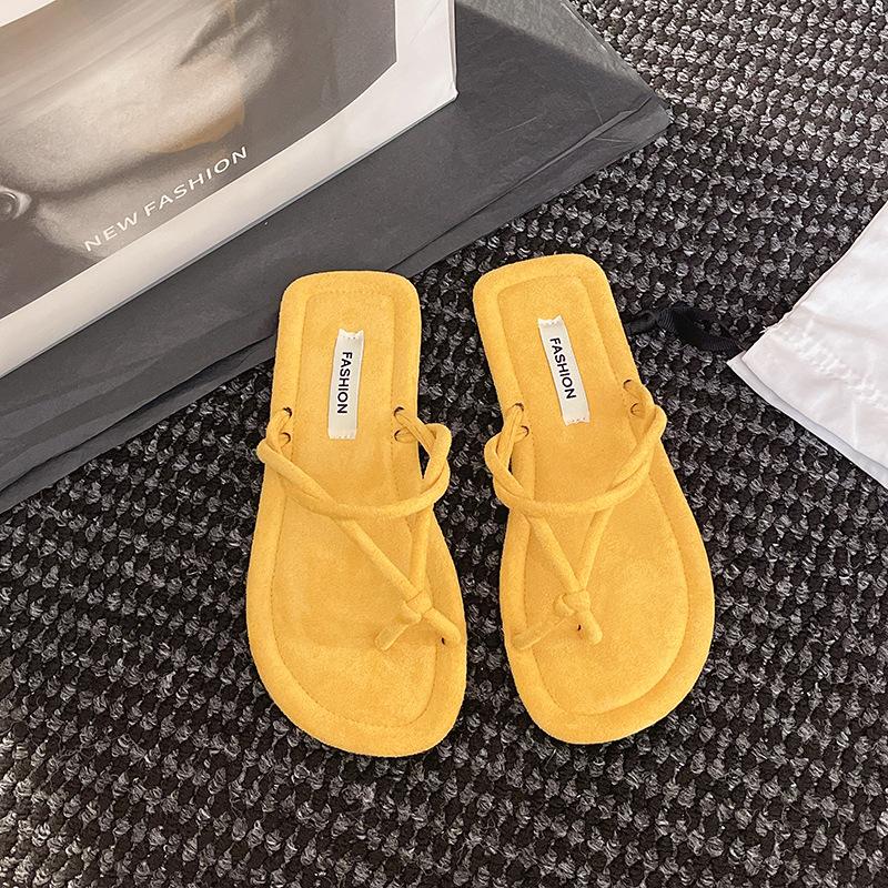Niche Flip-flops Women's Outer Wear 2025 Summer New Casual Toe Soft-soled Slippers Beach Cool Slippers Women