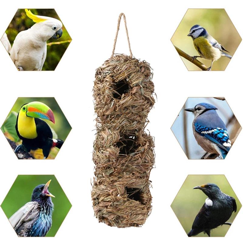 Fashion Natural Handmade Straw Bird Nest Pigeon House Parrot Warm Pet Bedroom Courtyard Small Animal Cages