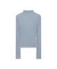 COVERNAT WOMAN Wool Tencel Turtleneck T-Shirt Dusty Blue