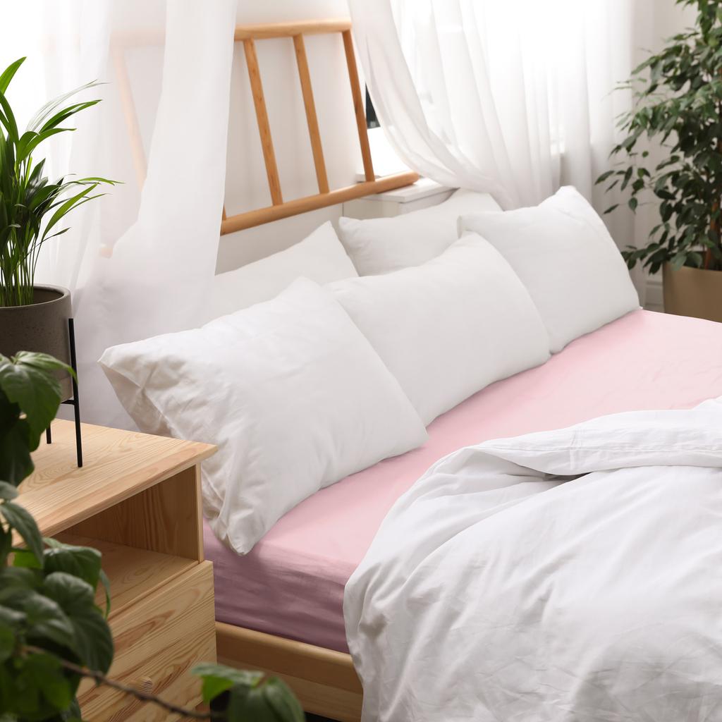 Cotton Fitted Sheet 60x120 Jersey 100% COTTON Powder Pink