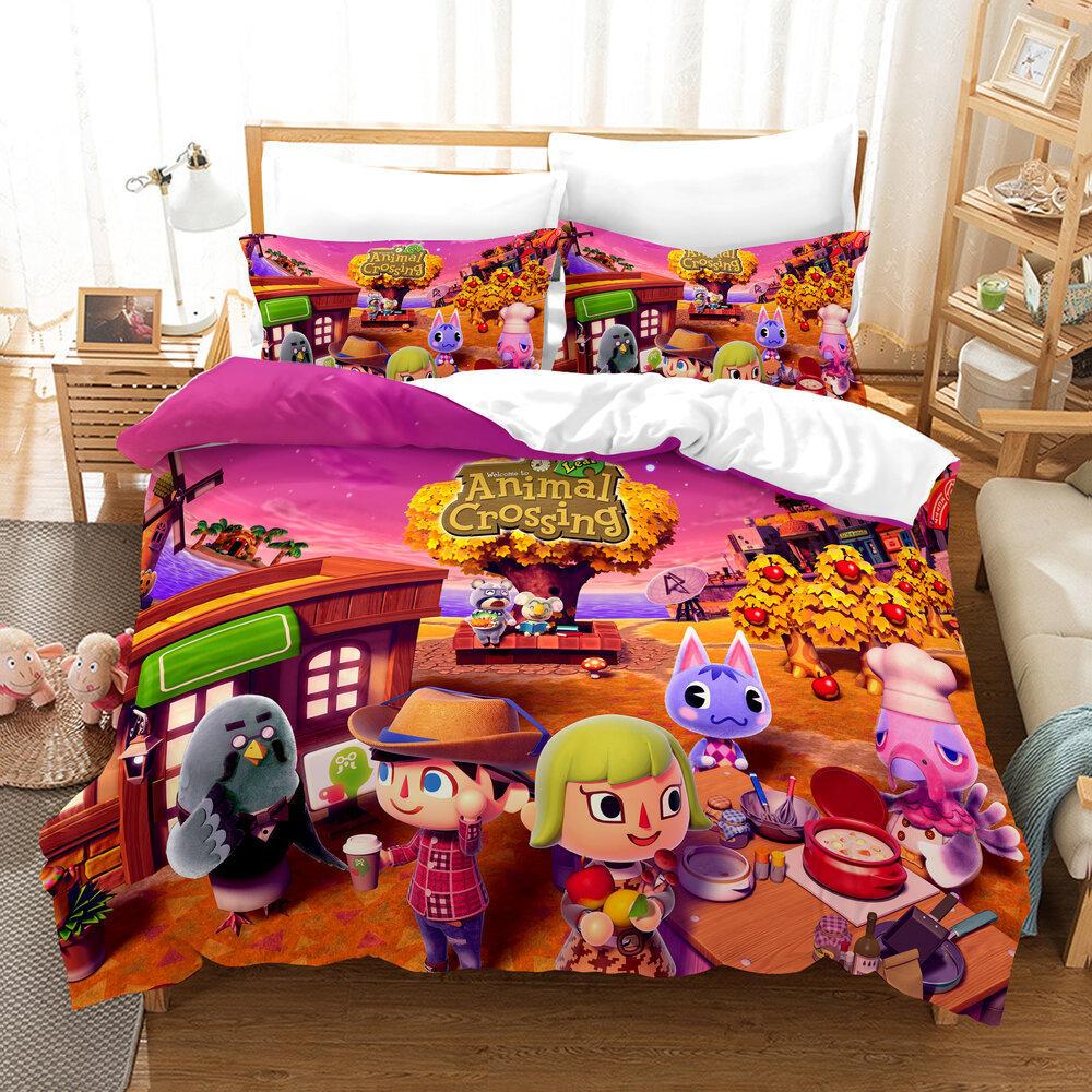 Movie Game Three-Piece Quilt Cover Printing 3D Digital Thickening Kit