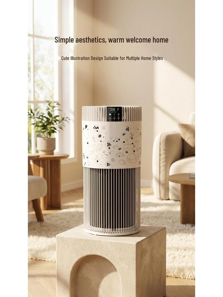 Pet Cat Hair Air Purifier with UV Sterilization - Allergen and Formaldehyde Removal, Mother-Baby Safe