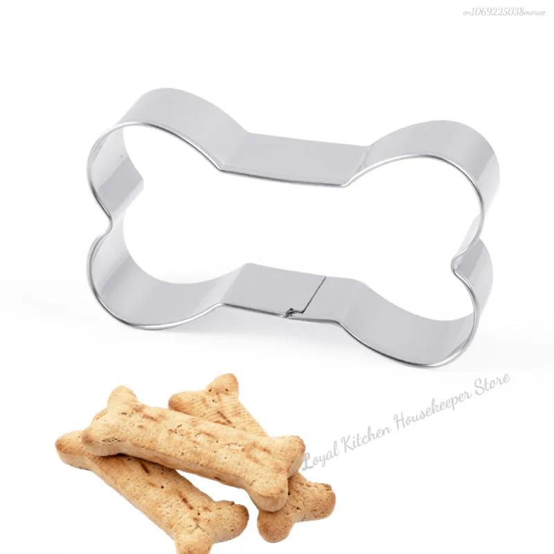 Cookie Cutter Mold Stainless Steel Pet Dog Bone Paw Shaped DIY Cake Sugarcraft Pastry Biscuit Mould Baking Tool